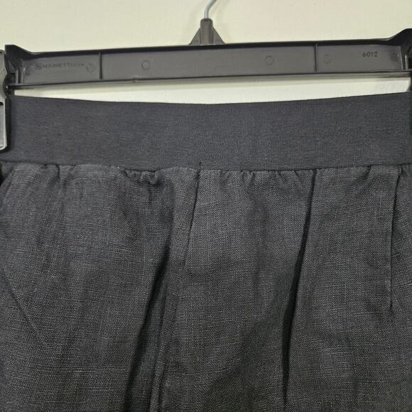 NWT J. JILL Love Linen Black Pull On Elastic Waist Pants Size Large Lightweight - Picture 4 of 6